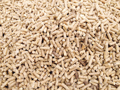 使用（yòng）飼料（liào）顆粒機組加工（gōng）出來的顆粒飼料成品